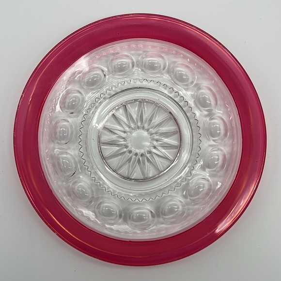 Vintage Tiffin-Franciscan King's Crown Ruby Red Flashed Salad Plates (Set of 5) - Picture 2 of 8